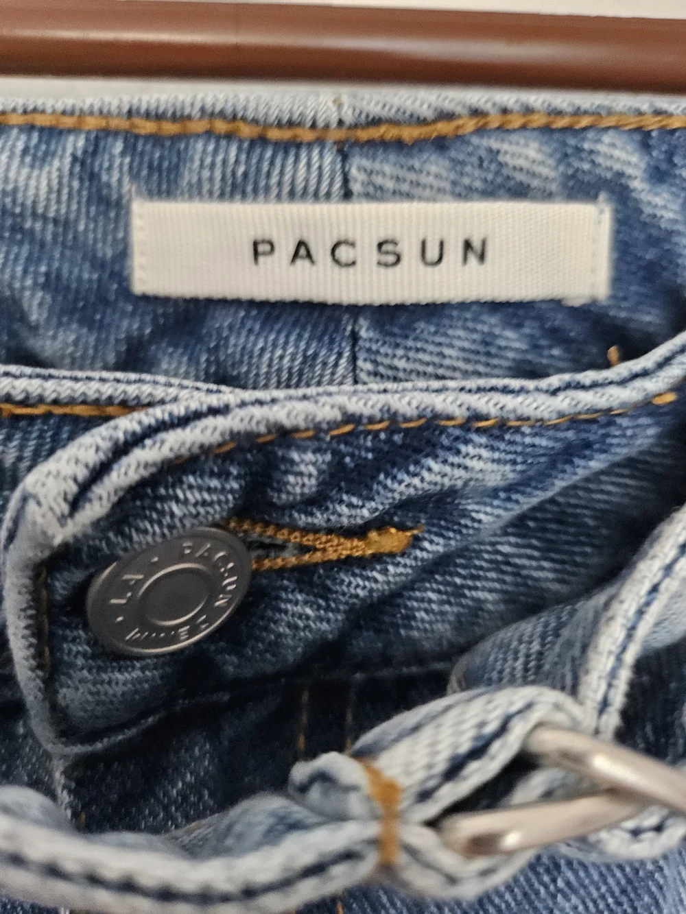 PacSun High-Waist Blue Women’s Jeans with Belt